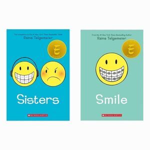🩵Smile & Sisters: A Graphic Novel Paperback Book Bundle of 2